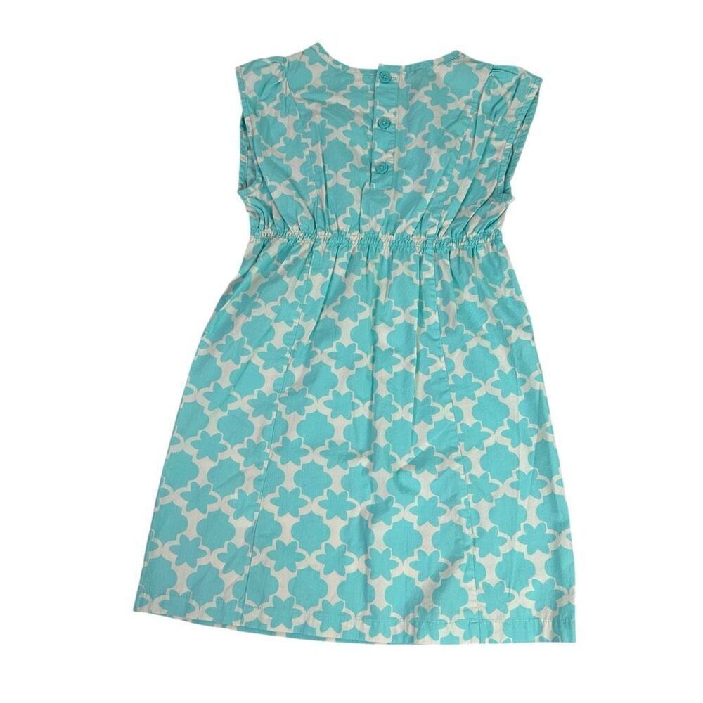 Hanna Andersson Girls Play Happy Dress size 8 Turquoise